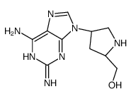 [(2R,4R)-4-(2,6-diaminopurin-9-yl)pyrrolidin-2-yl]methanol结构式