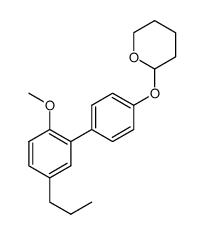 2-(2'-methoxy-5'-propyl-biphenyl-4-yloxy)-tetrahydro-pyran结构式