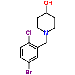 1-(5-Bromo-2-chlorobenzyl)-4-piperidinol结构式