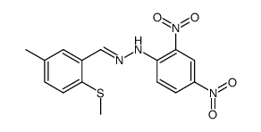 5-methyl-2-methylsulfanyl-benzaldehyde-(2,4-dinitro-phenylhydrazone) Structure