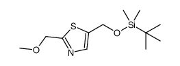 5-(((tert-butyldimethylsilyl)oxy)methyl)-2-(methoxymethyl)thiazole Structure