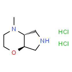 trans-4-methyl-3,4a,5,6,7,7a-hexahydro-2H-pyrrolo[3,4-b][1,4]oxazine;dihydrochloride structure