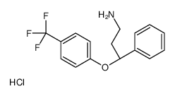 (3R)-3-Phenyl-3-[4-(trifluoromethyl)phenoxy]-1-propanamine hydroc hloride (1:1) Structure