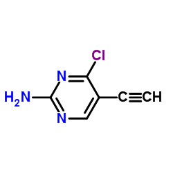 4-chloro-5-ethynylpyrimidin-2-amine structure