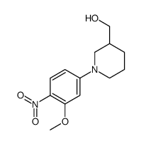 [1-(3-methoxy-4-nitrophenyl)piperidin-3-yl]methanol结构式
