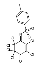 2,3,5,5,6,6-hexachloro-4-((p-tolylsulfonyl)imino)-2-cyclohexen-1-one结构式