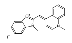 (2Z)-3-methyl-2-[(1-methylquinolin-1-ium-4-yl)methylidene]-1,3-benzoxazole,iodide Structure