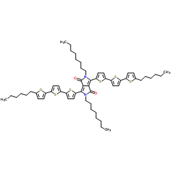 3,6-Bis(5''-hexyl-2,2':5',2''-terthiophen-5-yl)-2,5-dioctyl-2,5-dihydropyrrolo[3,4-c]pyrrole-1,4-dione Structure