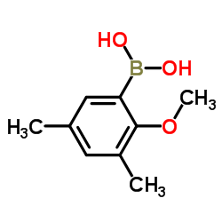 3,5-Dimethyl-2-methoxyphenylboronic acid结构式