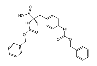 N-benzyloxycarbonyl-4-benzyloxycarbonylamino-phenylalanine Structure