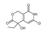 4(S)-4-ethyl-4-hydroxy-6-chloro-4,7-dihydro-1H-pyrano[3,4-c]pyridin-3,8-dione结构式