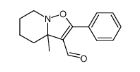 3a-methyl-2-phenyl-4,5,6,7-tetrahydro-3aH-isoxazolo[2,3-a]pyridine-3-carbaldehyde结构式