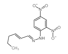 2-Hexenal,2-(2,4-dinitrophenyl)hydrazone结构式