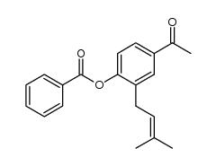 4-acetyl-2-(3-methylbut-2-en-1-yl)phenyl benzoate结构式