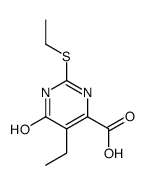 5-ethyl-2-ethylsulfanyl-4-oxo-1H-pyrimidine-6-carboxylic acid结构式