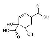 (3S,4R)-3,4-dihydroxycyclohexa-1,5-diene-1,4-dicarboxylic acid结构式