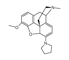 4,5α-epoxy-3-methoxy-17-methyl-6-pyrrolidin-1-yl-morphina-6,8(14)-diene Structure