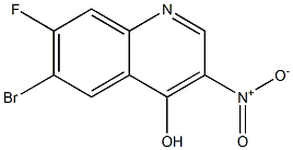 6-溴-7-氟-3-硝基喹啉-4-醇结构式