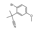 2-(2-bromo-5-methoxyphenyl)-2-methylpropanenitrile结构式