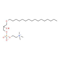 DL-ALPHA-LYSOPHOSPHATIDYLCHOLINE-GAMMA-O-HEXADECYL结构式