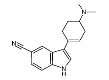 3-(4-(dimethylamino)cyclohex-1-enyl)-1H-indole-5-carbonitrile结构式