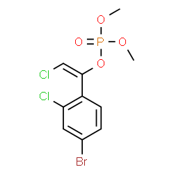 Phosphoric acid 1-(4-bromo-2-chlorophenyl)-2-chlorovinyldimethyl ester Structure