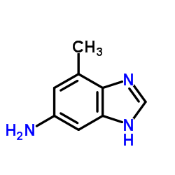 1H-Benzimidazol-5-amine, 7-methyl- (9CI)结构式