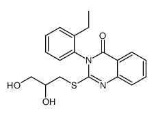 2-(2,3-dihydroxypropylsulfanyl)-3-(2-ethylphenyl)quinazolin-4-one Structure