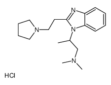 dimethyl-[2-[2-(2-pyrrolidin-1-ylethyl)benzimidazol-1-yl]propyl]azanium,chloride Structure