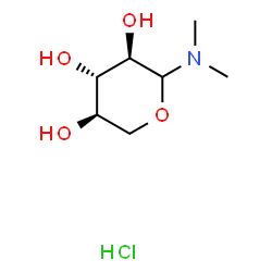 (3R,4S,5R)-2-dimethylaminooxane-3,4,5-triol hydrochloride结构式