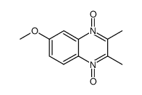 7-methoxy-2,3-dimethylquinoxaline-1,4-di-N-oxide结构式
