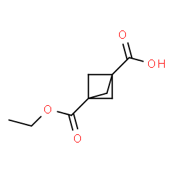 3-(乙氧羰基)二环[1.1.1]戊烷-1-羧酸结构式