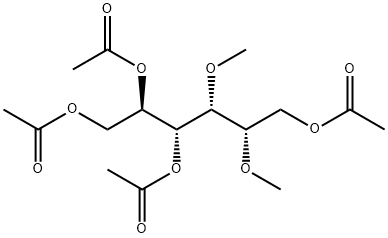 Glucitol, 2,3-di-O-methyl-, tetraacetate structure