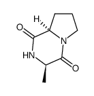 Pyrrolo[1,2-a]pyrazine-1,4-dione, hexahydro-3-methyl-, (3R-trans)- (8CI,9CI) Structure