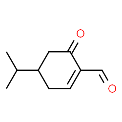 1-Cyclohexene-1-carboxaldehyde,4-(1-methylethyl)-6-oxo-(9CI) structure