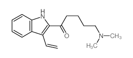 5-dimethylamino-1-(3-ethenyl-1H-indol-2-yl)pentan-1-one结构式