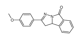 3,3a-dihydro-2-(p-methoxyphenyl)-8H-pyrazolo<5,1-a>isoindol-8-one结构式