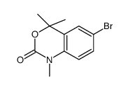 6-Bromo-1,4-dihydro-1,4,4-trimethyl-2H-3,1-benzoxazin-2-one结构式