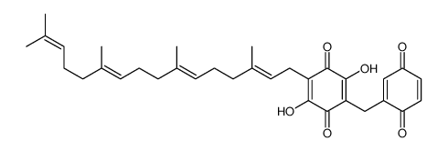 2,2'-Methylenebis[3,6-dihydroxy-5-[(2E,6E,10E)-3,7,11,15-tetramethyl-2,6,10,14-hexadecatetrenyl]-1,4-benzoquinone]结构式