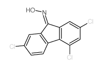 9H-Fluoren-9-one,2,4,7-trichloro-, oxime Structure