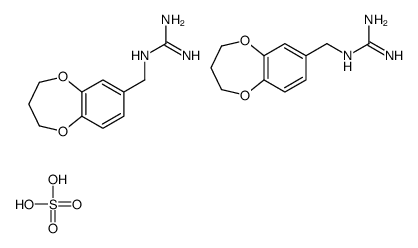 2-(3,4-dihydro-2H-1,5-benzodioxepin-7-ylmethyl)guanidine,sulfuric acid Structure