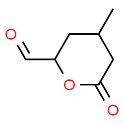 2H-Pyran-2-carboxaldehyde, tetrahydro-4-methyl-6-oxo- (9CI) structure
