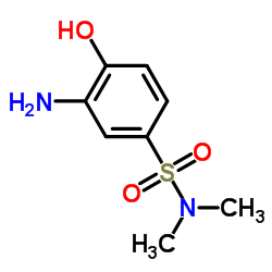 N-N-二甲基-3-氨基-4-羟基-1-苯磺酰胺结构式