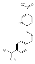 Benzaldehyde,4-(1-methylethyl)-, 2-(5-nitro-2-pyridinyl)hydrazone结构式