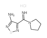 1,2,5-Thiadiazol-3-amine,4-(imino-1-pyrrolidinylmethyl)-, hydrochloride (1:1) Structure