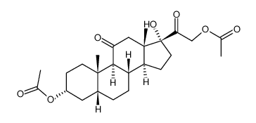 3alpha,17,21-trihydroxy-5beta-pregnane-11,20-dione 3,21-di(acetate)结构式