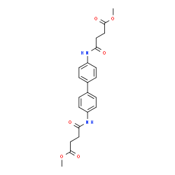 methyl 4-({4'-[(4-methoxy-4-oxobutanoyl)amino][1,1'-biphenyl]-4-yl}amino)-4-oxobutanoate structure