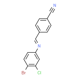 4-{[(4-bromo-3-chlorophenyl)imino]methyl}benzonitrile结构式