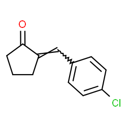 (E)-2-(4-chlorobenzylidene)cyclopentanone structure