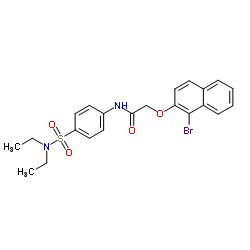 2-[(1-Bromo-2-naphthyl)oxy]-N-[4-(diethylsulfamoyl)phenyl]acetamide Structure